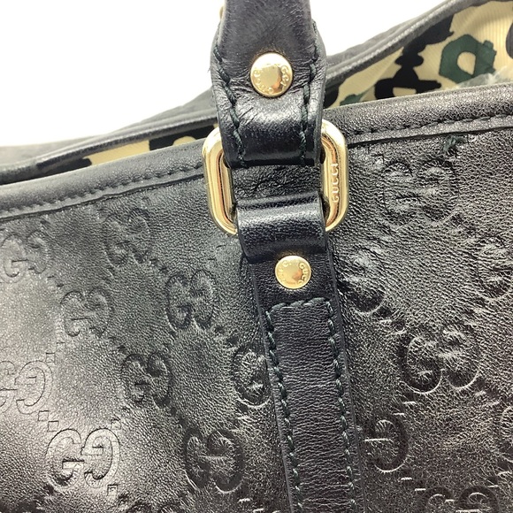 🛍️SOLD ON E..Y🛍️GUCCI Black Guccissima Large Tote/GENDERLESS - Picture 6 of 12